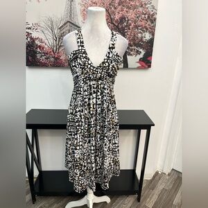 CALVIN KLEIN Women’s Summer Dress Sleeveless VNeck Stretch Size 12 Animal Print